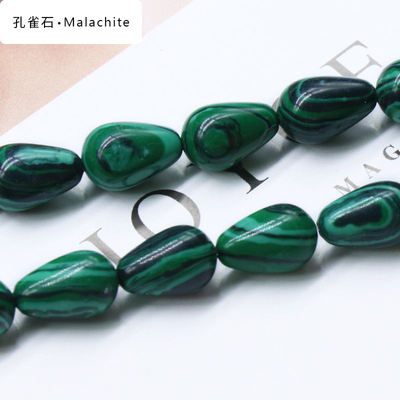 861-Pedra semipreciosa de ágata de cristal natural 8X12mm gota de água frisada DIY pulseira colar brincos material de jóias