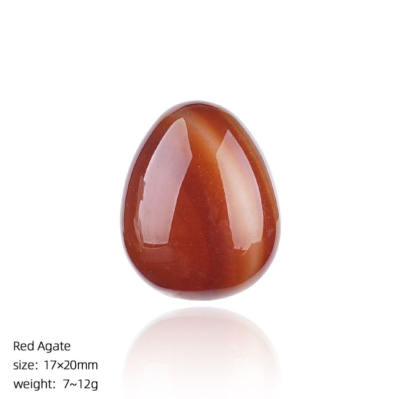 1431 Ovo de pedra de pedra crua em forma de pássaro de cristal natural de 20mm de cristal natural pequeno com ágata da Páscoa esculpida em forma de ovo