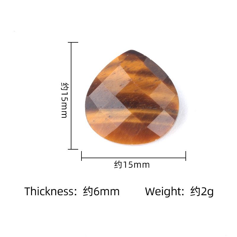 1703-Queda de água triangular buraco horizontal cristal natural corte borda buraco pingente colar DIY brincos jóias pingente acessórios