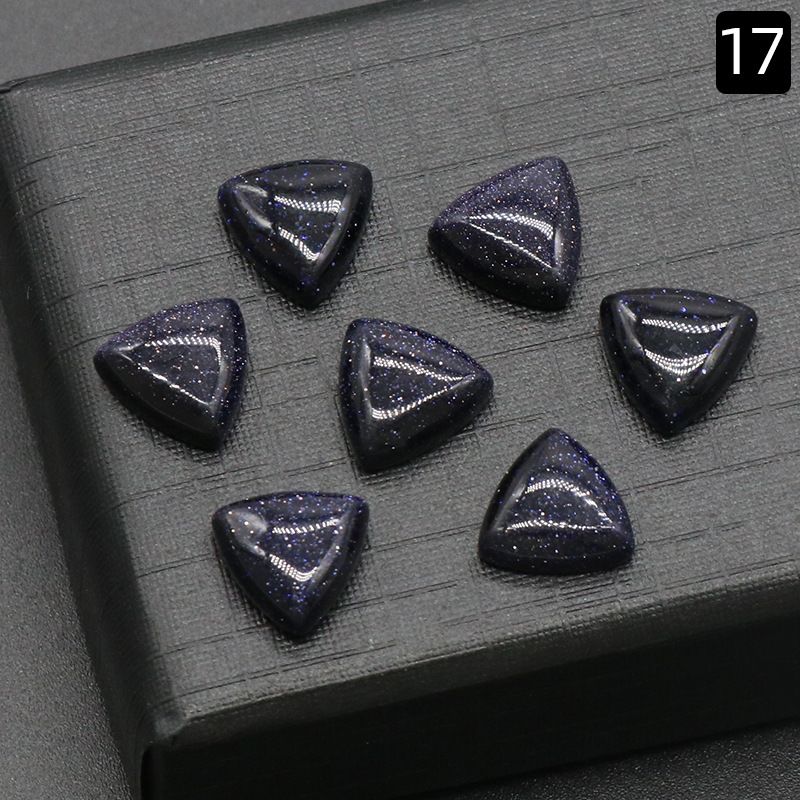 Superfície de anel triangular de 1226-10Mm, pedra de cristal natural única superfície curva triangular DIY jóias incrustadas com acessórios de pedra solta