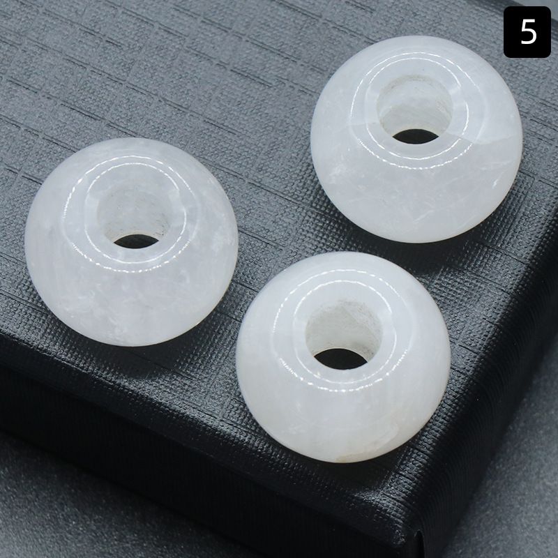 1331-12X18 _ grande furo ábaco 6mm grande furo de cristal natural ágata grande furo contas DIY corda trançada material de corda de mão