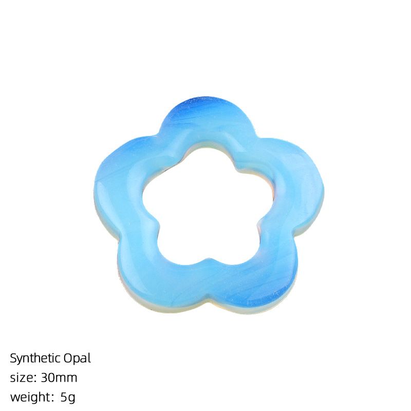 30Mm pingente de flor de cristal natural antigo DIY colar brincos pingente oco pedra áspera flor de ameixa acessórios de jóias