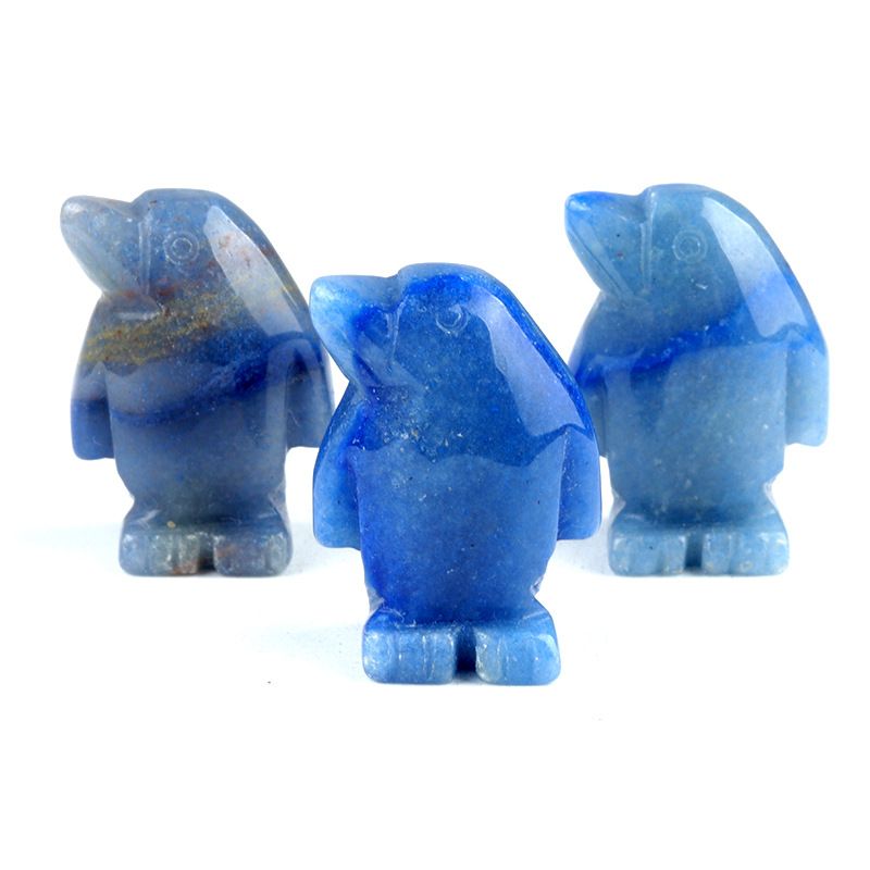 1607 a 1in de pedra de ágata de cristal de pinguim mini escultura animal pequeno pedra semi-preciosa artesanato ornamento de pinguim