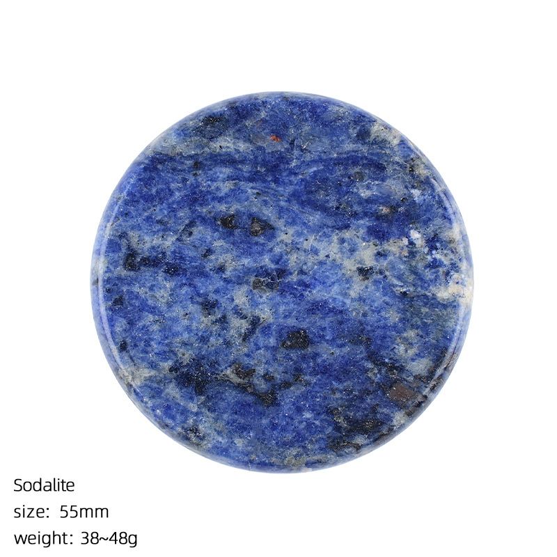 2483 Disco de pedra natural de 55Mm adesivo de geladeira DIY feito à mão suporte de telefone móvel letras material runa acessórios de cristal natural
