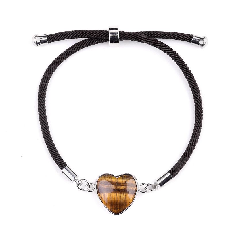 2097-Ametista em pó de cristal ajustável pulseira de amor jade coração pulseira cênica mercadoria