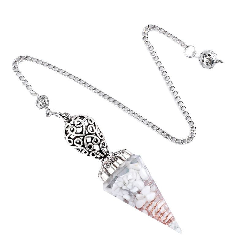 Pêndulo de cristal pingente fonte fabricante retro esculpido cone natural pedra semi-preciosa yoga frequência ajustável pêndulo