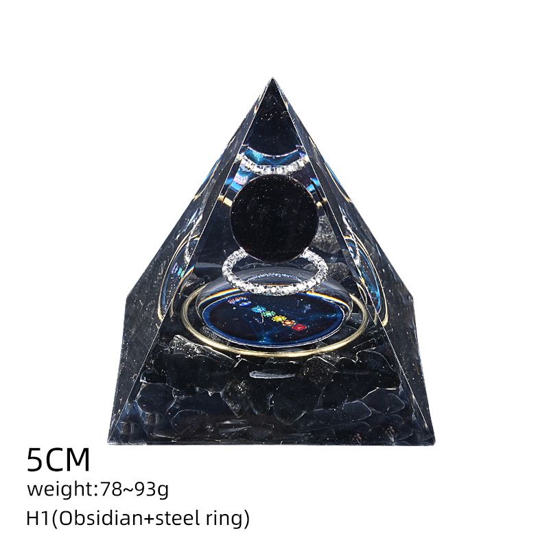 5Cm pirâmide de cristal natural Europeu e americano home office decoração desktop yoga meditação resina pirâmide ornamento