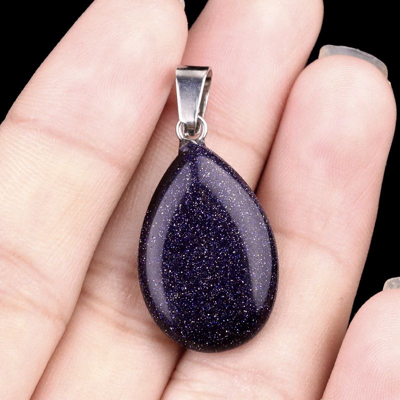 1743-16X24mm pedra de cristal natural ágata pingente de gota de água plana, pingente de pedra DIY acessórios de jóias