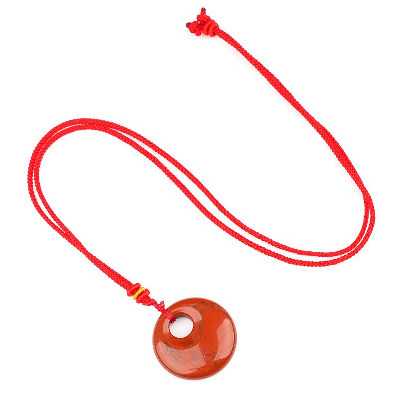 2330-30Mm colar de fivela de segurança com orifício lateral, pingente de ágata de cristal de grande abertura, colar de fivela de princesa, novos produtos estão à venda.