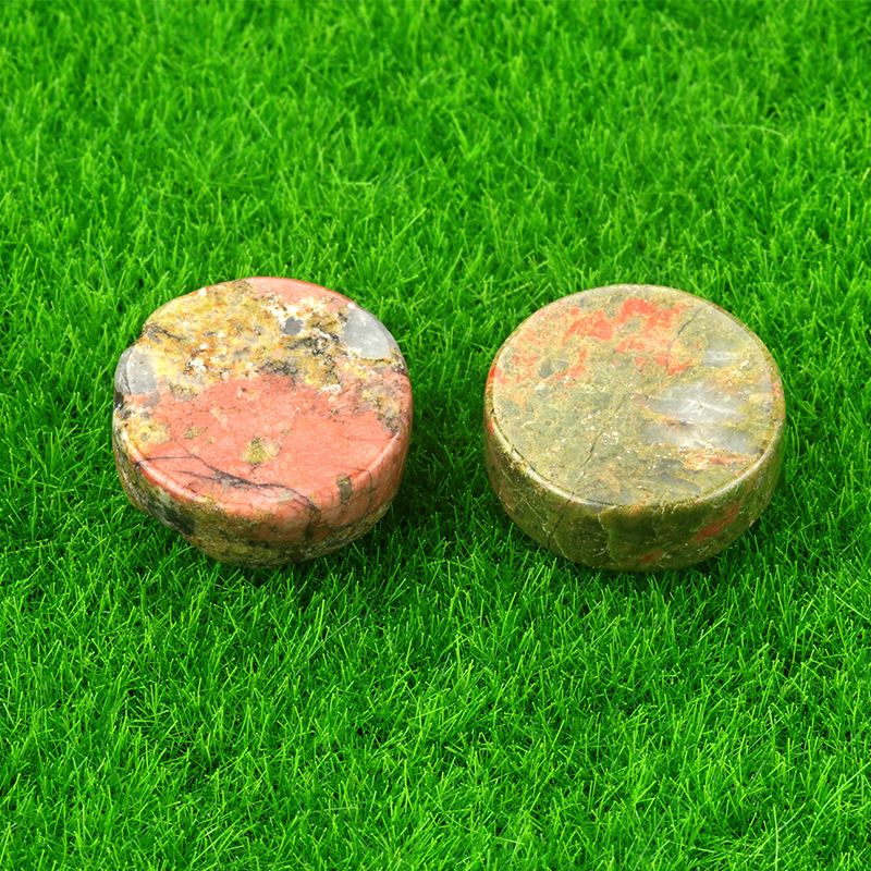 1693-16 ~ 18Mm folha redonda, disco de ágata de cristal natural DIY material de jóias de pedra