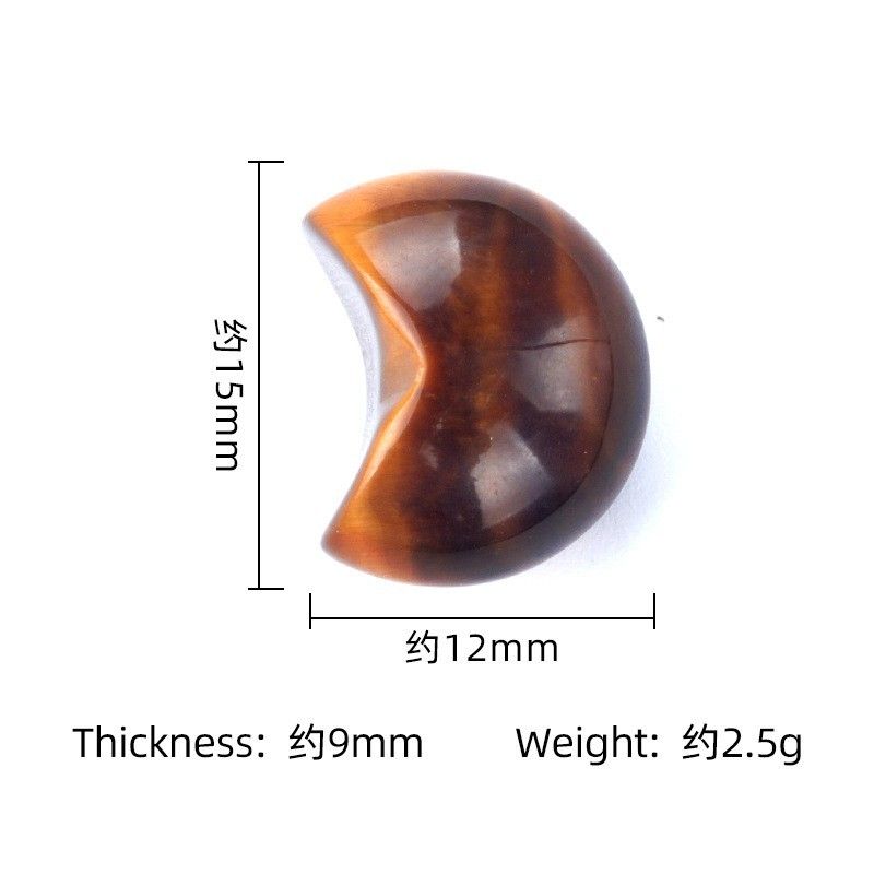1748-15Mm mini lua pequena não porosa, pedra de ágata de cristal natural pequeno crescente DIY jóias material decorativo