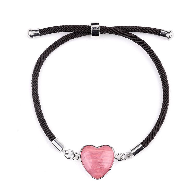 2097-Ametista em pó de cristal ajustável pulseira de amor jade coração pulseira cênica mercadoria