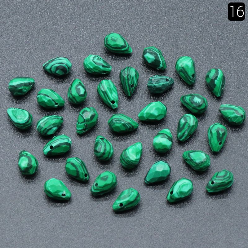 1320-Natural cristal gota de água buraco cruzado cortado contas soltas 10 brincos de pulseira de jóias artesanais DIY acessórios de grampo de cabelo