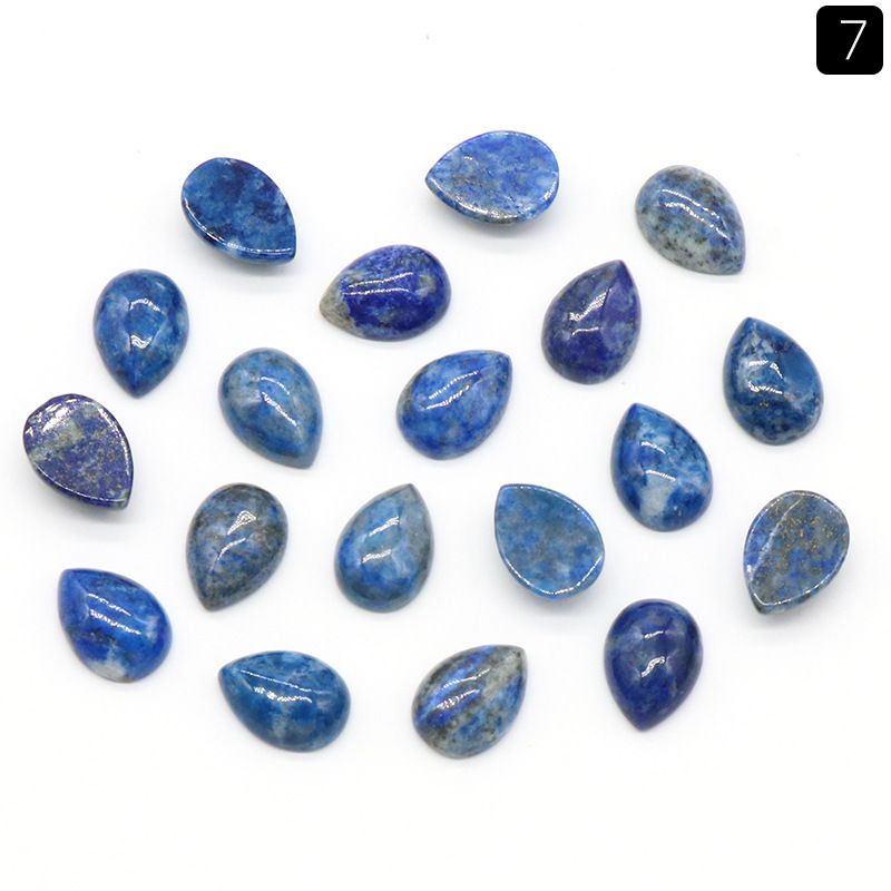 Superfície de anel de gota de água de 1476-10X14mm, cristal natural única superfície curva geométrica DIY jóias incrustadas com acessórios de pedra solta