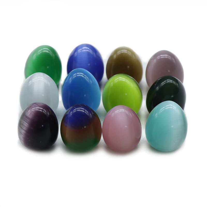 20 ovos de opala de cor mista, ovos coloridos de Páscoa DIY mini decoração de enfeite de ovo colorido
