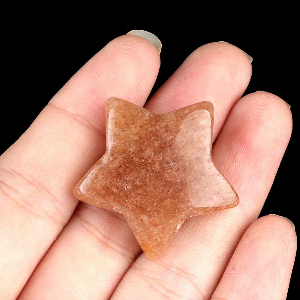 1433-30Mm pentagrama de cristal natural ágata estrela de pedra lua DIY estrela não porosa acessórios material