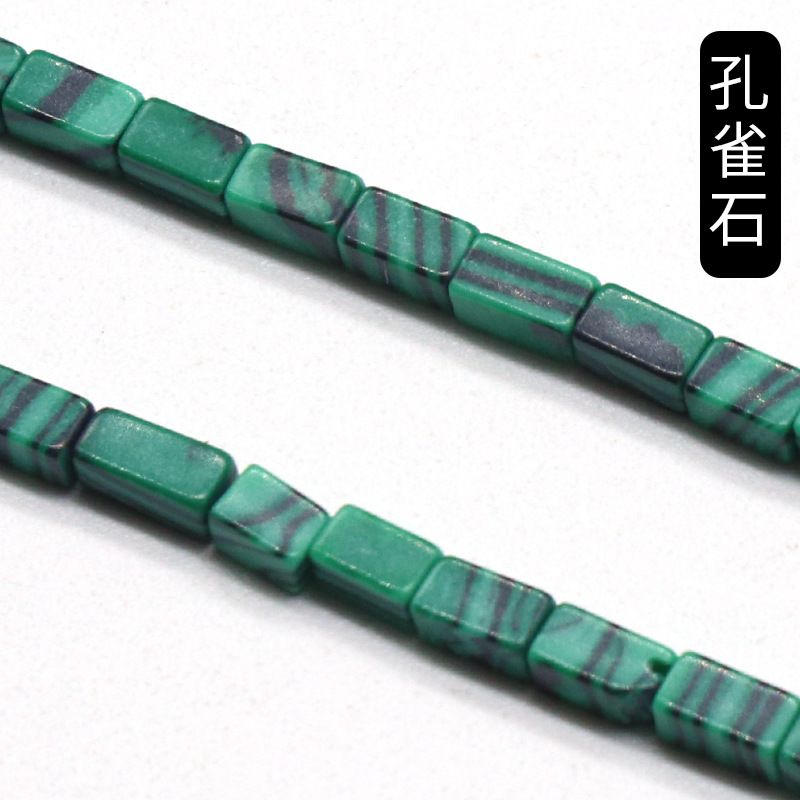 1007 Cristal ágata colorido pedra preciosa 2x3mm retangular frisado DIY frisado pulseira colar jade