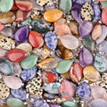 1743-16X24mm pedra de cristal natural ágata pingente de gota de água plana, pingente de pedra DIY acessórios de jóias