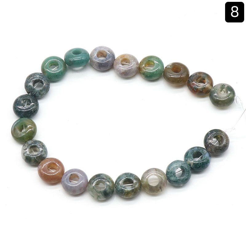 1368-Ágata de cristal natural pedra semi-preciosa 5 * 10mm buraco 4mm ábaco contas soltas contas DIY acessórios de jóias material