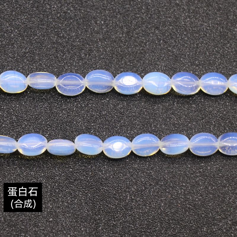 Cristal ágata pedra semi-preciosa em forma de ovo 6 * 8mm oval solto cordão DIY pulseira colar jóias