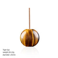 25Mm base de plug de incenso de cristal natural, pequeno ornamento de mesa, pedra áspera polida em forma de tambor perfurado porta-incenso de fio de pedra semi-preciosa