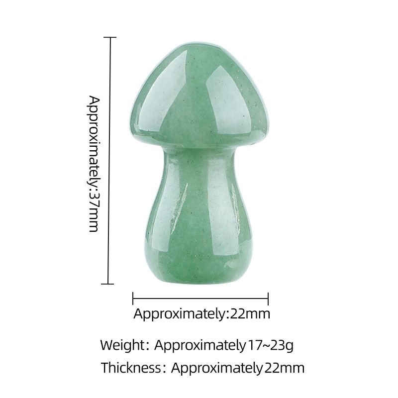 35Mm de pedra natural grande cogumelo enfeite de mesa para casa, criativo transfronteiriço DIY Mori paisagismo cogumelo de cristal natural