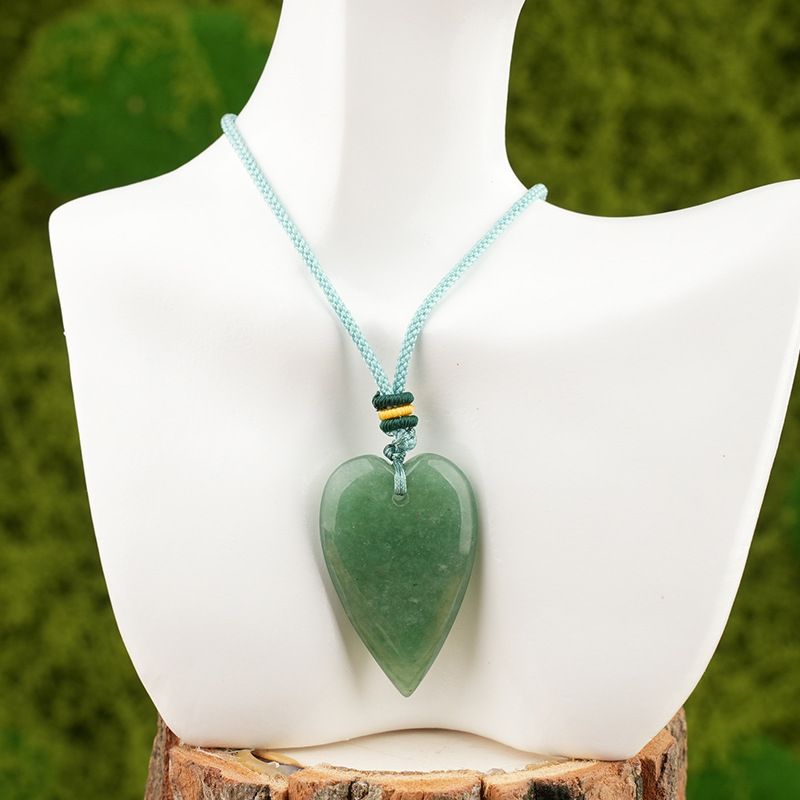 Cristal natural amor ágata pêssego coração colar coração pingente DIY jóias pingente mercadoria cênica