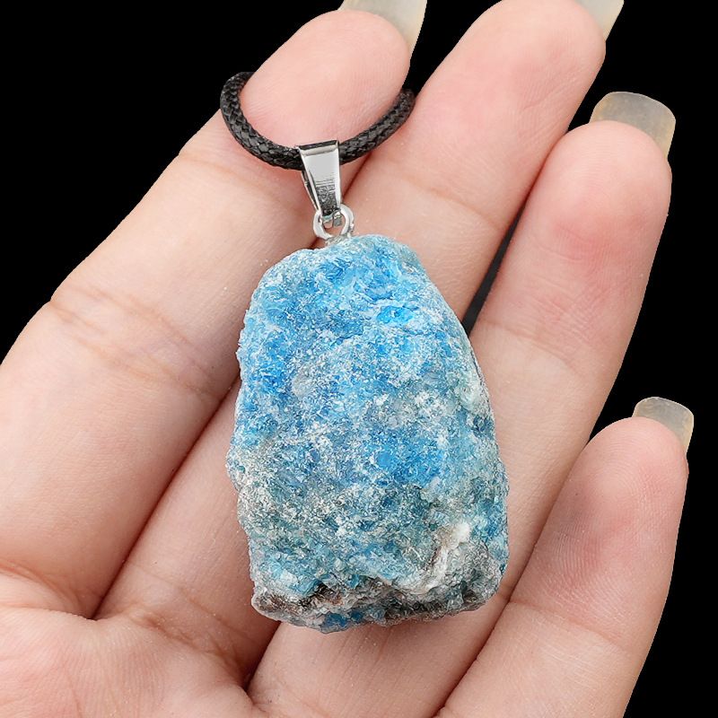 499-Pingente de pedra áspera de cristal natural ametista rosa amarelo branco colar de pedra áspera pingente de joias