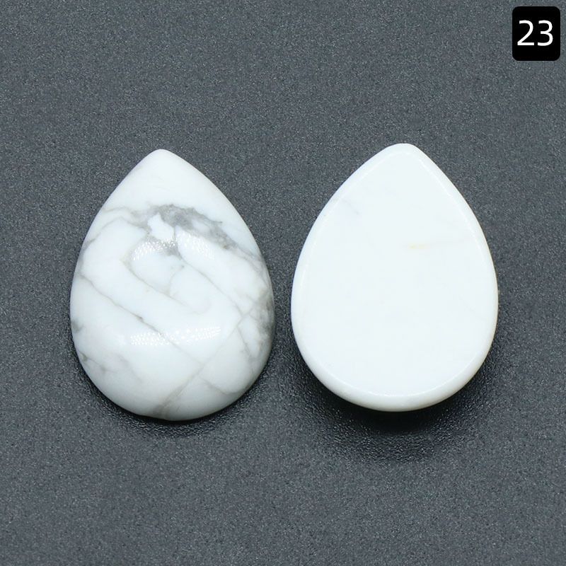 1235-18 × 25 superfície do anel de gota de água, cristal natural única superfície curva geométrica DIY jóias incrustadas com acessórios de pedra solta