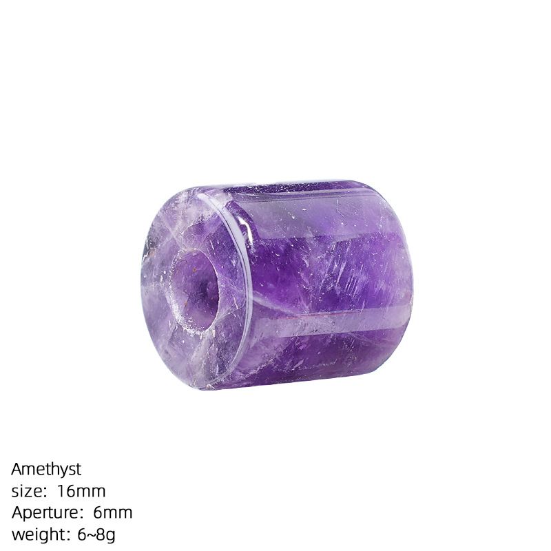 16Mm buraco 6mm cristal natural cilíndrico DIY pulseira colar roupas ágata grande buraco solto talão balde contas acessórios de jóias