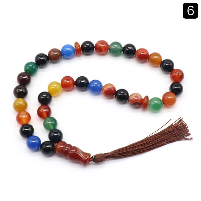1204-Pulseira de ágata de cristal 33 rosário, jóias de mão, pendurado para carro, pingente de acessórios Wenwan