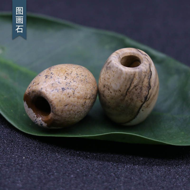 326-Grandes Buracos Grânulos Cristal Ágata Jade Barrel Grânulos Grandes Buracos Soltos 16 × 18mm Abertura 5mm Acessórios para Jóias
