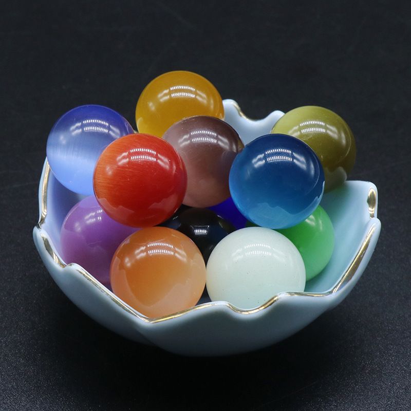 Bola não porosa opala de 20Mm, 20 contas opalas coloridas, mineração, pingente cênico, cor aleatória.