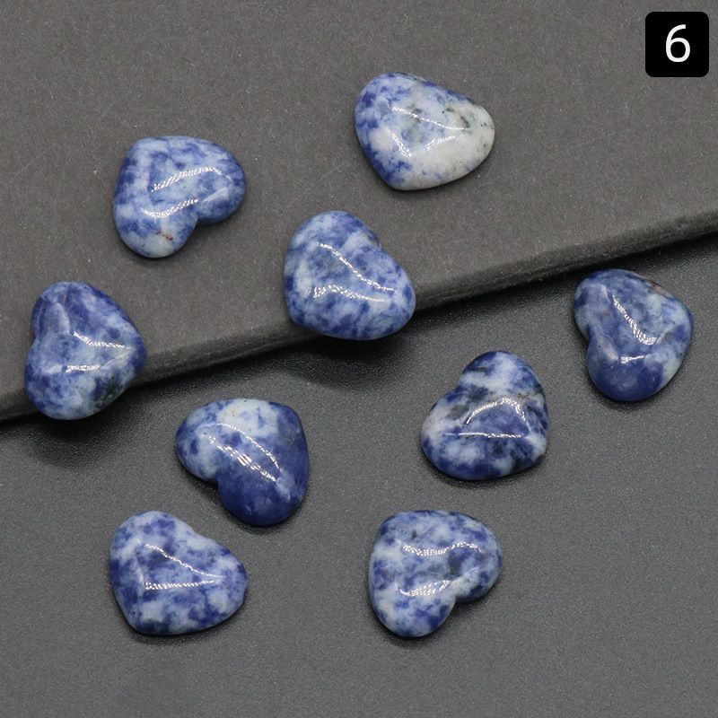 1221-15 × 18mm superfície do anel de amor, forma de coração curvado único de cristal natural, coração plano de pêssego DIY incrustado em pedra solta