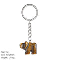 Pedra natural urso polar chaveiro criativo saco acessórios animais pedra cristal gravado urso pingente