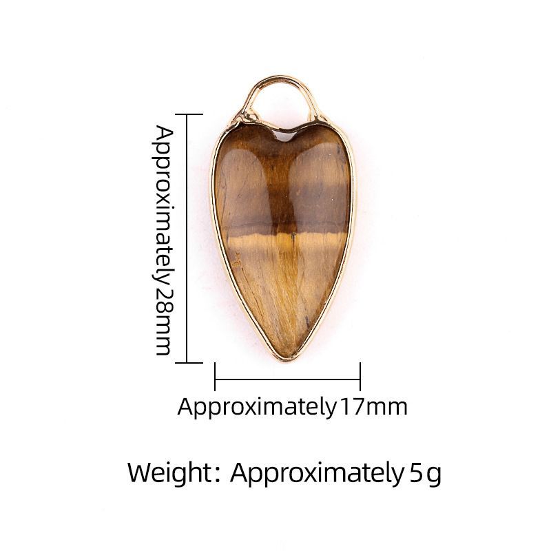 2070-17X28mm ametista amor bainha pingente olho de tigre pingente de pedra brincos DIY colar pingente acessórios