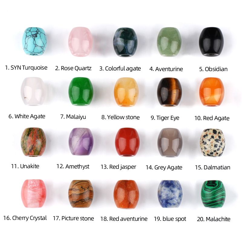 Contas de buraco grande cristal ágata jade balde contas Grande buraco solto contas 16 × 18mm abertura 5mm acessórios de jóias