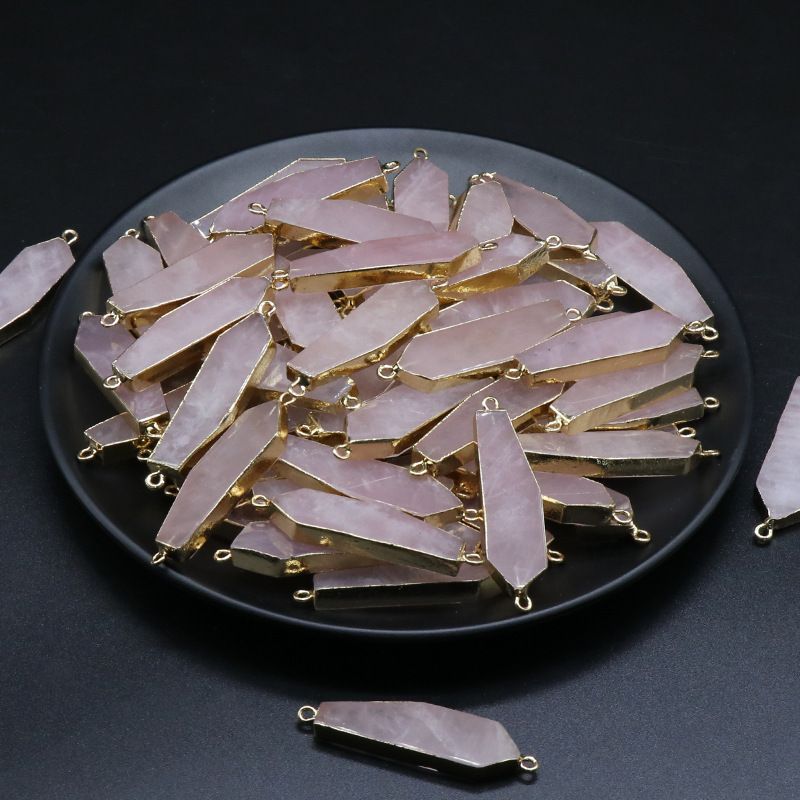 908 Jóias irregulares de cristal em pó, colar de pulseira tecida DIY com pingente binaural de aro longo, estilo étnico