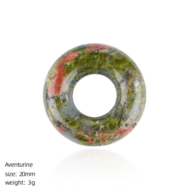 20Mm Ametista Donut Pingente Brincos DIY Pulseira Colar Anel Redondo Cristal Natural Acessórios Bagel