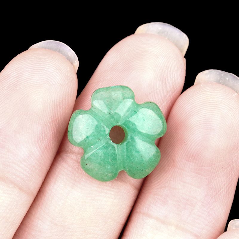 2057-Ágata de ametista natural 14mm flor de ameixa contas soltas DIY pulseira de flor frisada colar acessórios