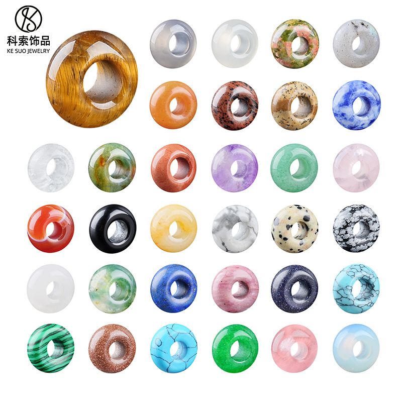 8 * 14Mm grande buraco natural cristal ábaco contas DIY colar colar de roupas de ágata contas soltas contas divisória acessórios de jóias