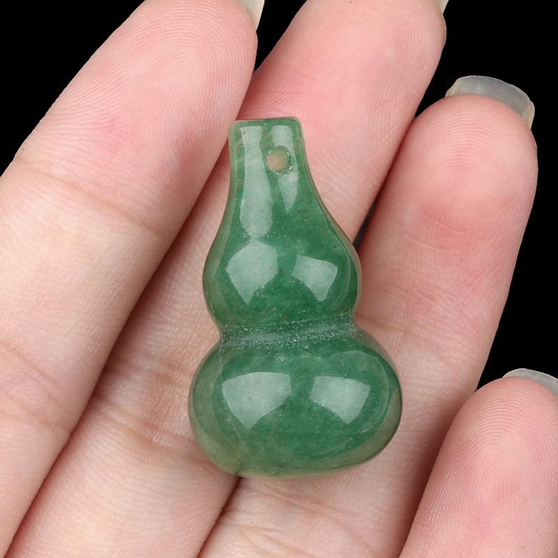 30Mm pingente de cabaça de cristal natural, tecido cultural e acessórios de jogo DIY jade ágata pequeno pingente de cabaça de jóias