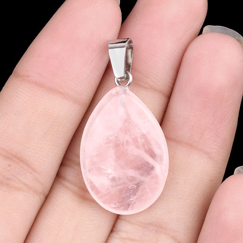 1743-16X24mm pedra de cristal natural ágata pingente de gota de água plana, pingente de pedra DIY acessórios de jóias