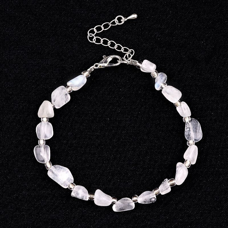 2077-Pulseira de ametista cristal azul turmalina cabelo cristal pulseira de pedra irregular mercadoria cênica