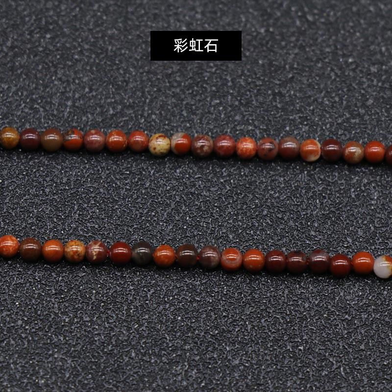 329-Ágata de cristal natural 2mm contas redondas gancho de cabelo material de caminhada pulseira DIY colar acessórios de jóias