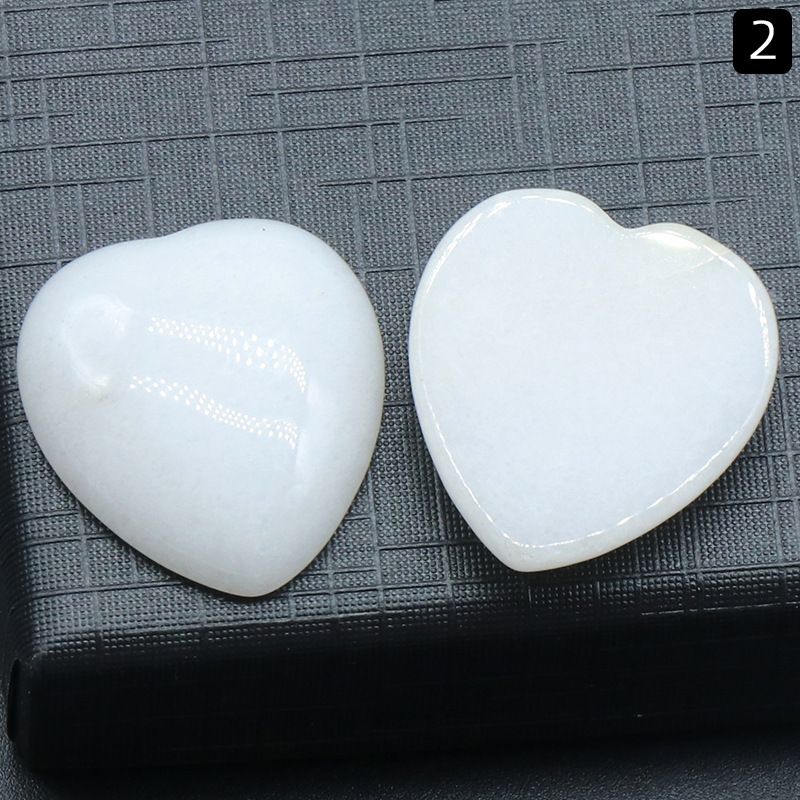 Face de anel em forma de coração 1273-22X25mm, coração único curvado de cristal natural, coração plano de pêssego DIY embutido em pedra solta