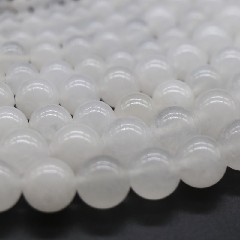 Pulseira solta de contas soltas de jade branco 4~12mm DIY, colar, brincos, grampo de cabelo estilo antigo, acessório de cabelo, contas soltas de jade natural