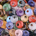 2188-30Mm furo lateral fivela de segurança roxo rosa cristal branco grande buraco de pedra DIY colar pingente de jóias material