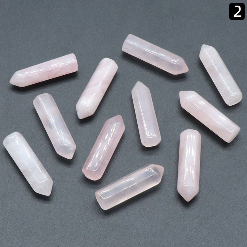 1267Coluna exagerada pedra natural semipreciosa coluna hexagonal pontiaguda simples não porosa 8x30 bala acessórios DIY