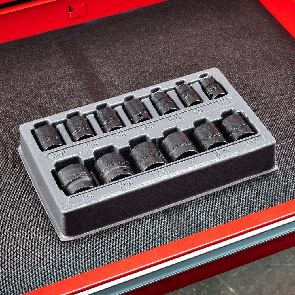 1/2 in. Drive SAE Professional Impact Socket Set, 13 Pc.